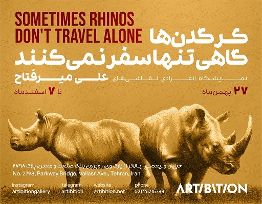 Rhinos with companions Rhinos with companions