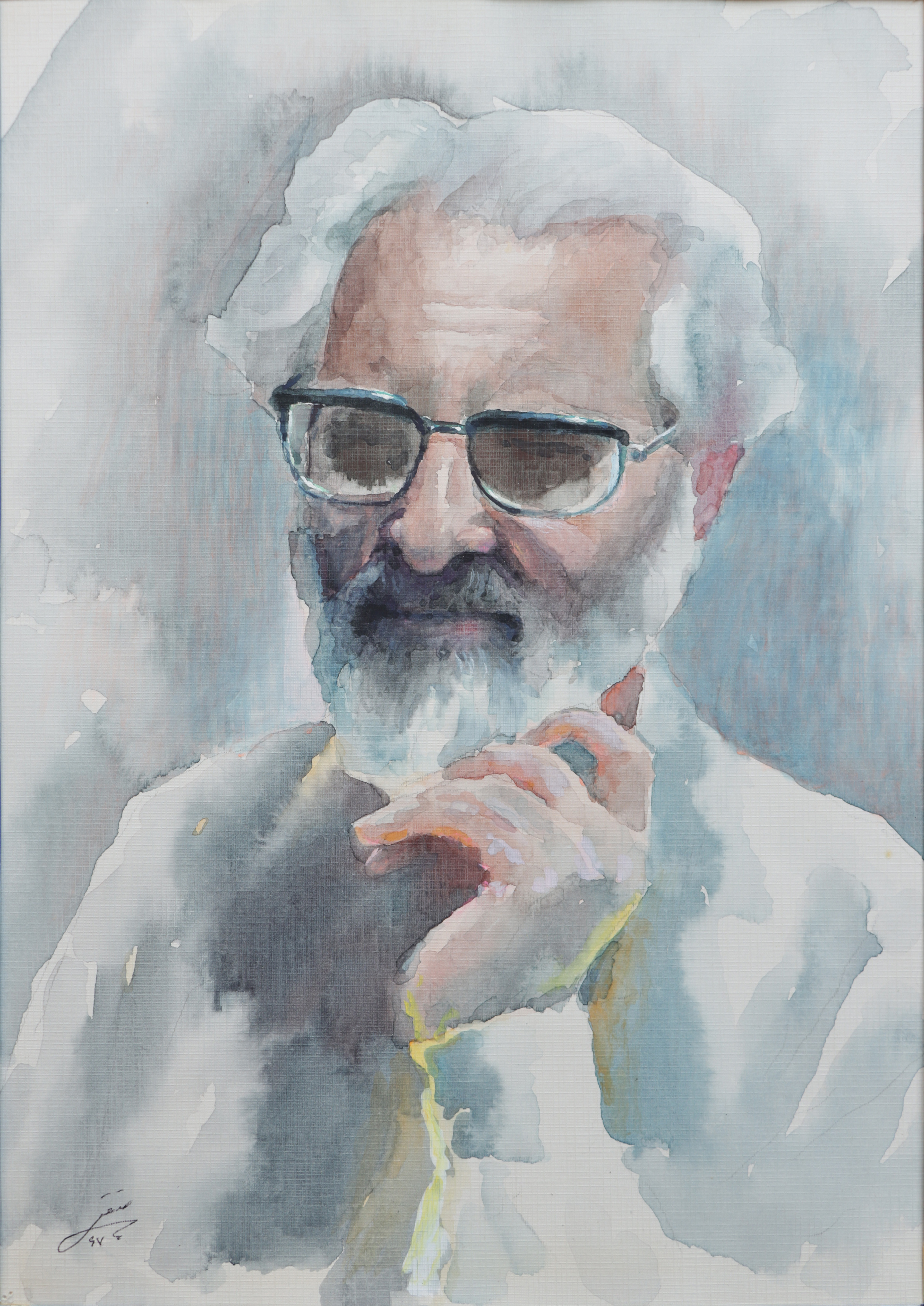 Artwork Self portrait by Aliakbar Sanati Artwork Self portrait by Aliakbar Sanati