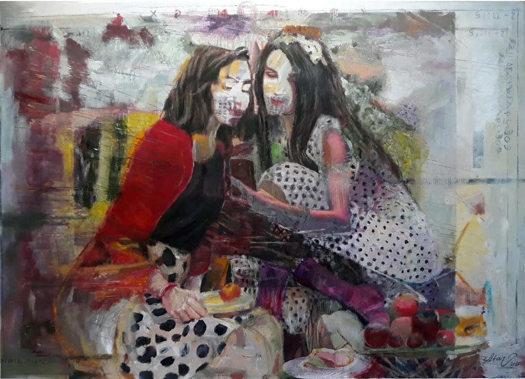 Artwork Two Sisters by manouchehr soltani Artwork Two Sisters by manouchehr soltani
