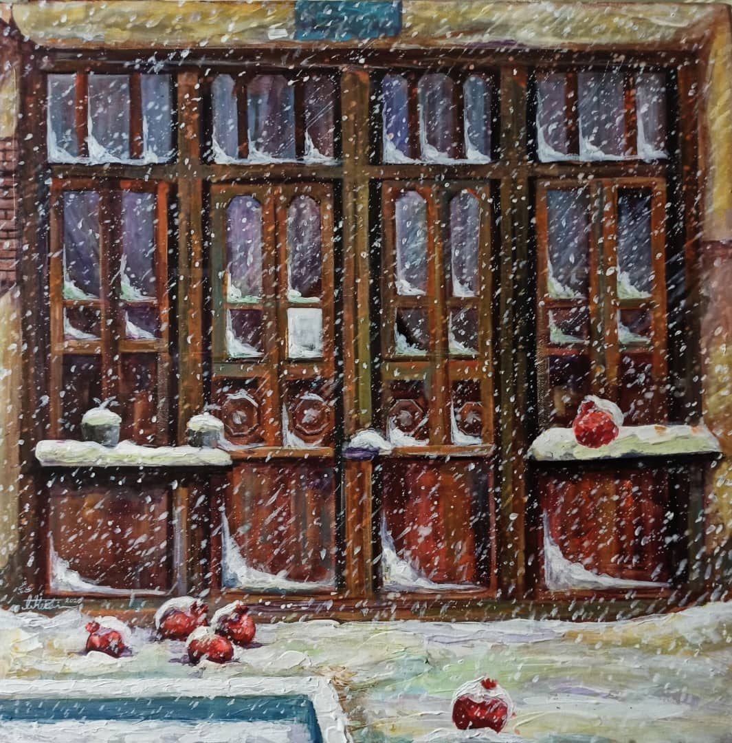 Artwork Sarah has pomegranates by ali gheibi Artwork Sarah has pomegranates by ali gheibi