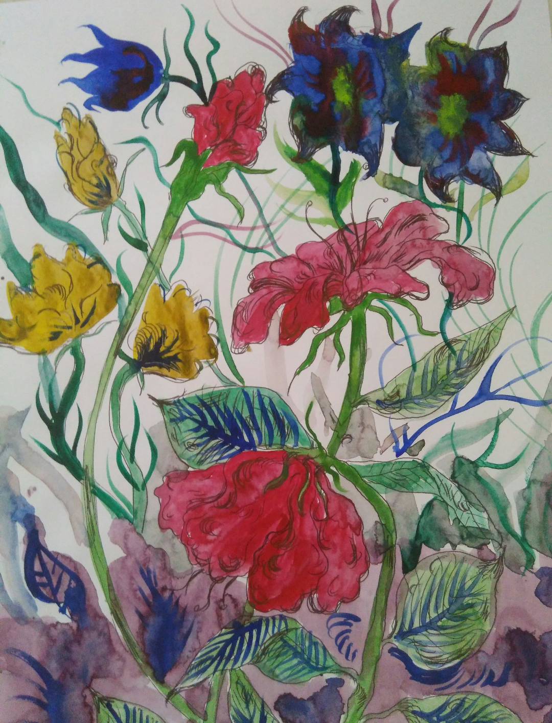 Artwork Flowers three by Gelareh Espomahalli Artwork Flowers three by Gelareh Espomahalli