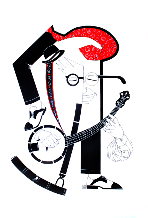 Artwork the banjo player by Masoud Naddafi Artwork the banjo player by Masoud Naddafi