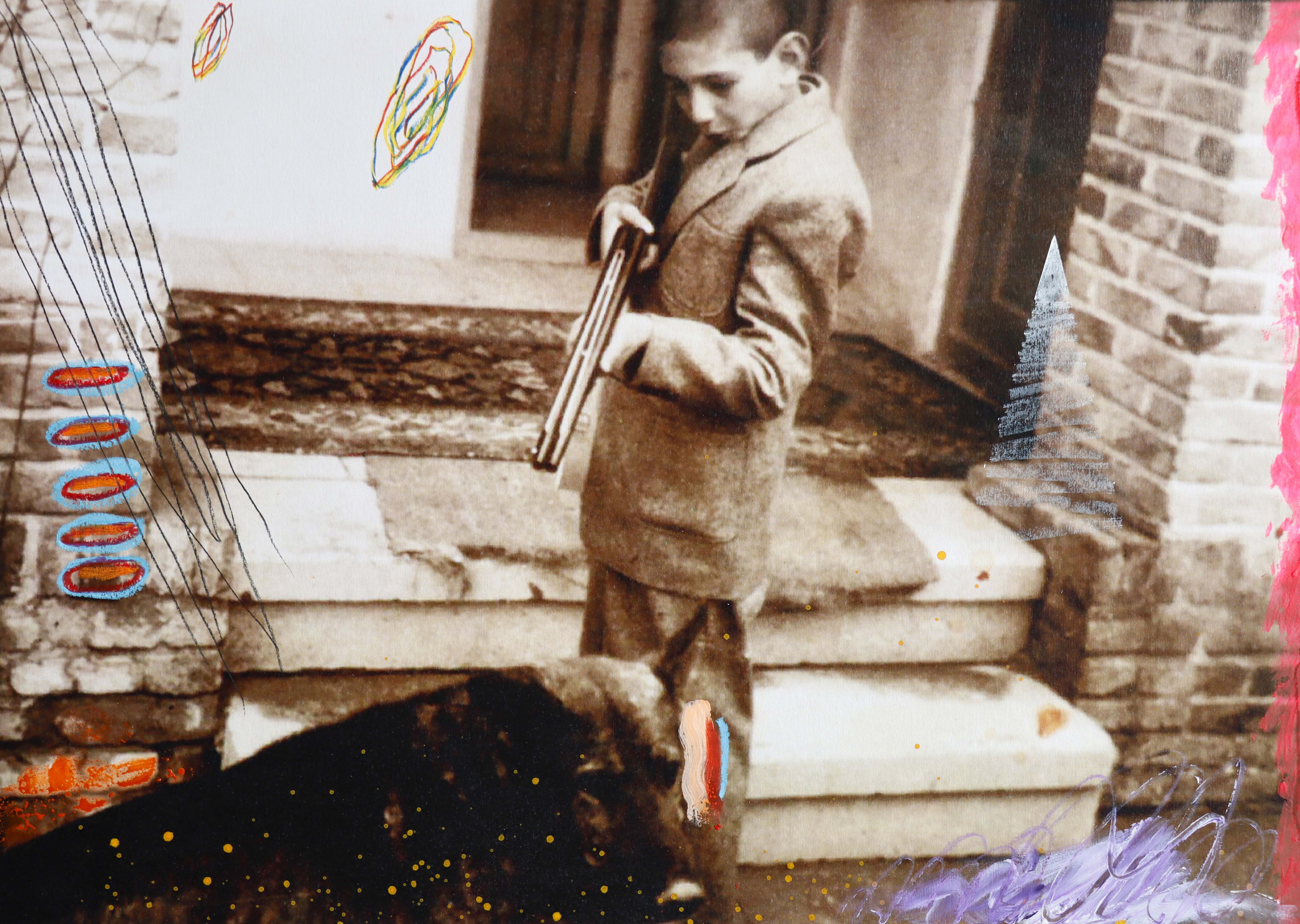 Artwork Boy, Gun, Dog by Behnam Kamrani Artwork Boy, Gun, Dog by Behnam Kamrani