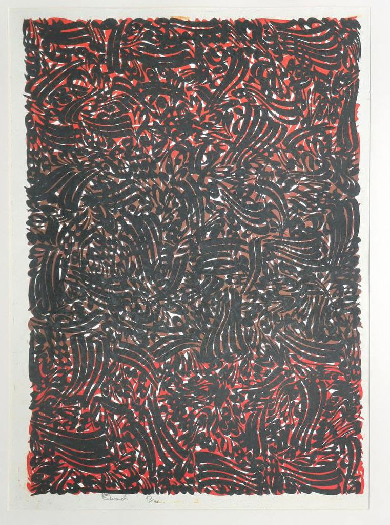 Artwork Untitled by Hossein Zenderoudi Artwork Untitled by Hossein Zenderoudi