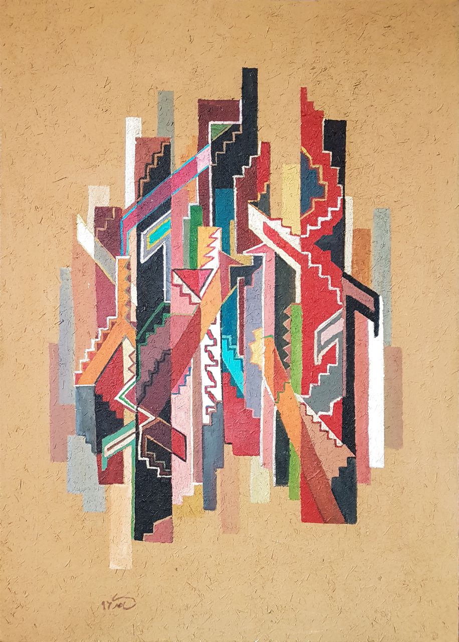 Artwork red,black, Waite by Shamsolah Saedi Artwork red,black, Waite by Shamsolah Saedi