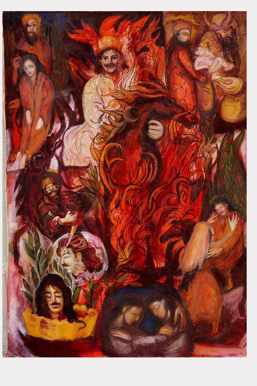 Artwork Siavash in fire (Shahnameh) by tarane sadeghian-broojeni Artwork Siavash in fire (Shahnameh) by tarane sadeghian-broojeni