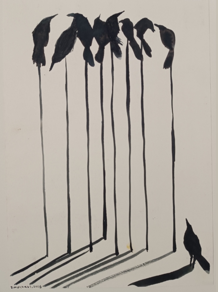 Artwork Crows Iranian bird by jalal mousavi Artwork Crows Iranian bird by jalal mousavi