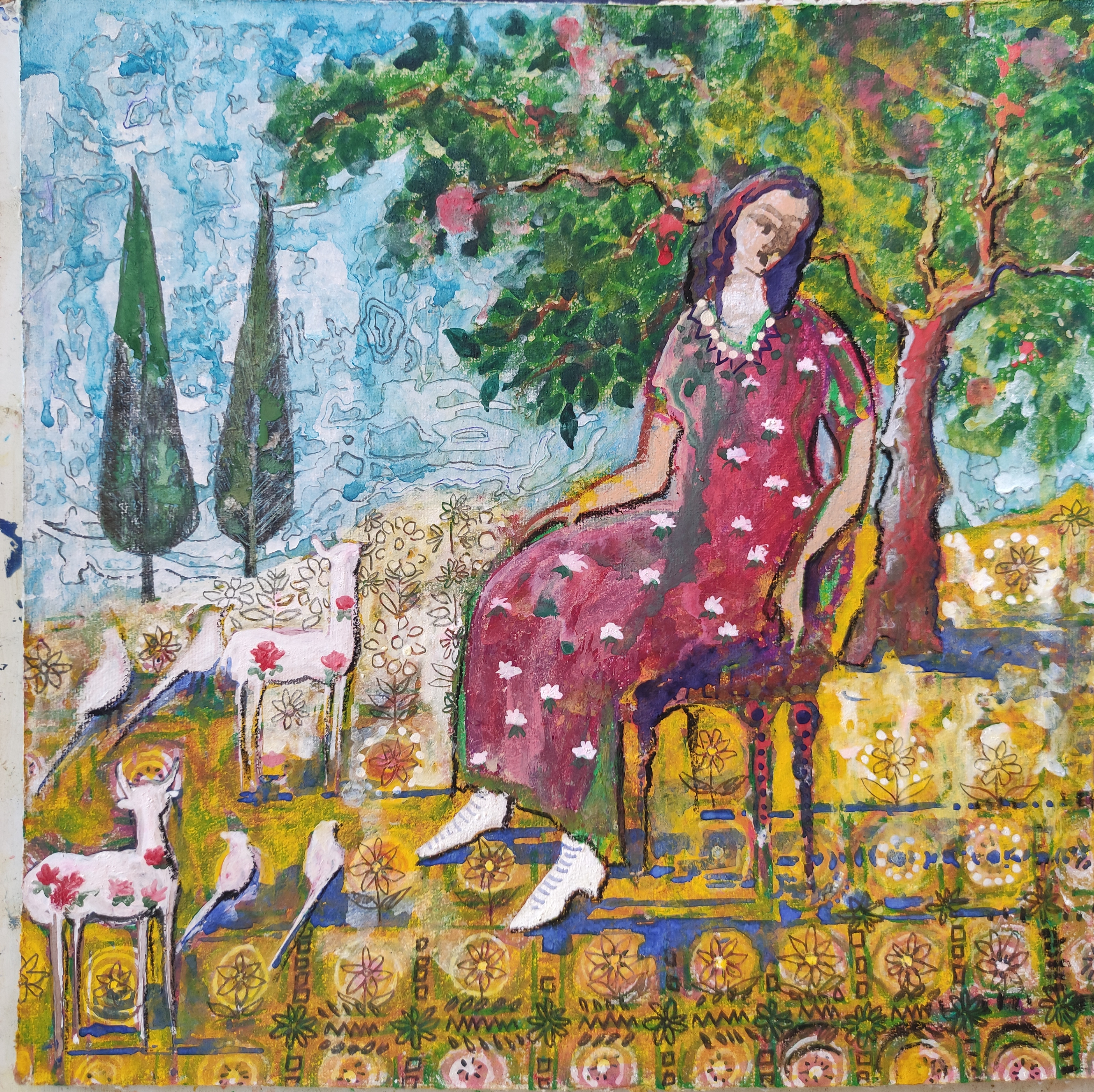 اثر بدون عنوان دوهشت از مریم رنگ آمیز اثر بدون عنوان دوهشت از مریم رنگ آمیز