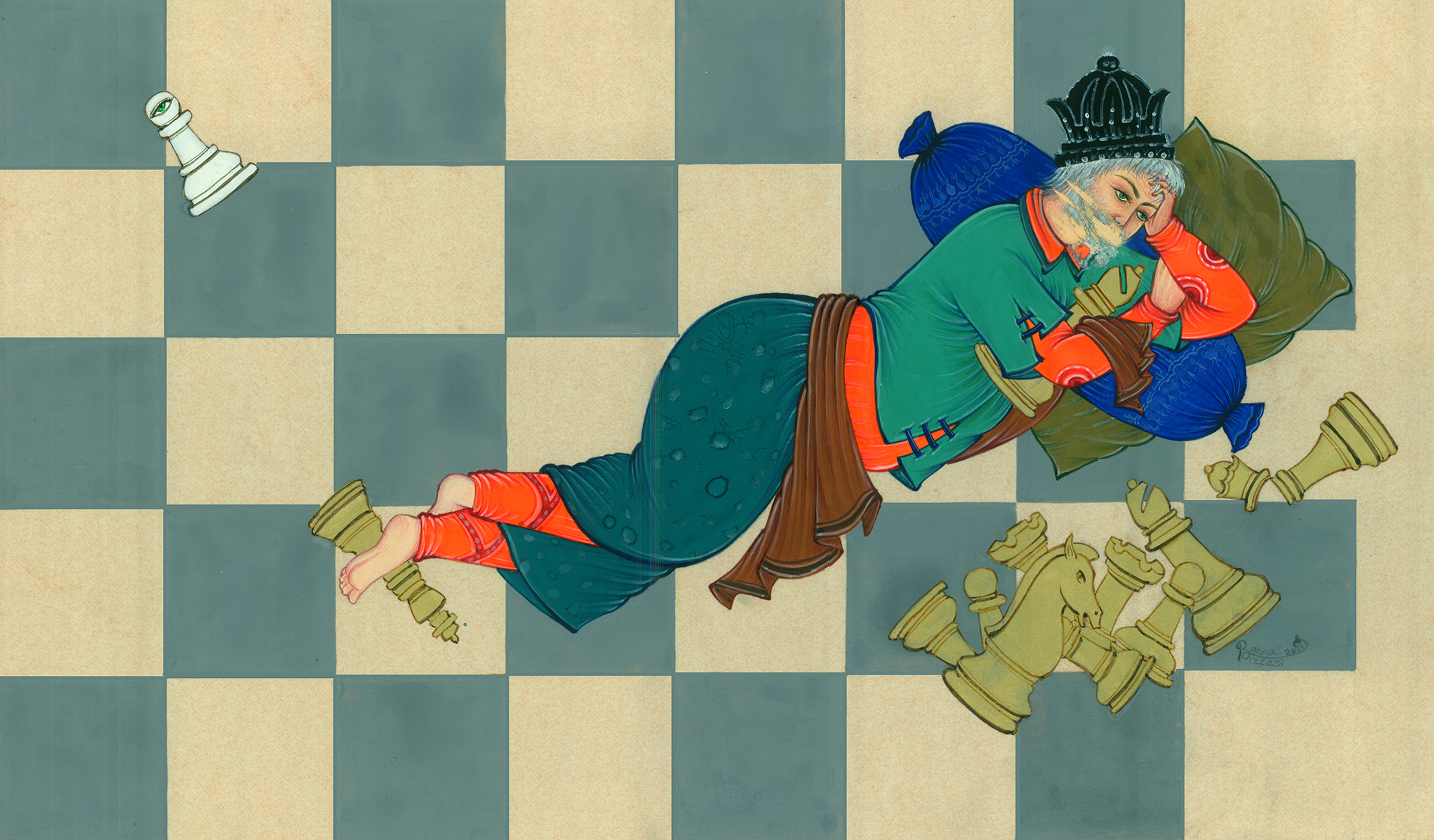 Artwork Maybe white from the chess collection by Behnaz Rezaei Artwork Maybe white from the chess collection by Behnaz Rezaei