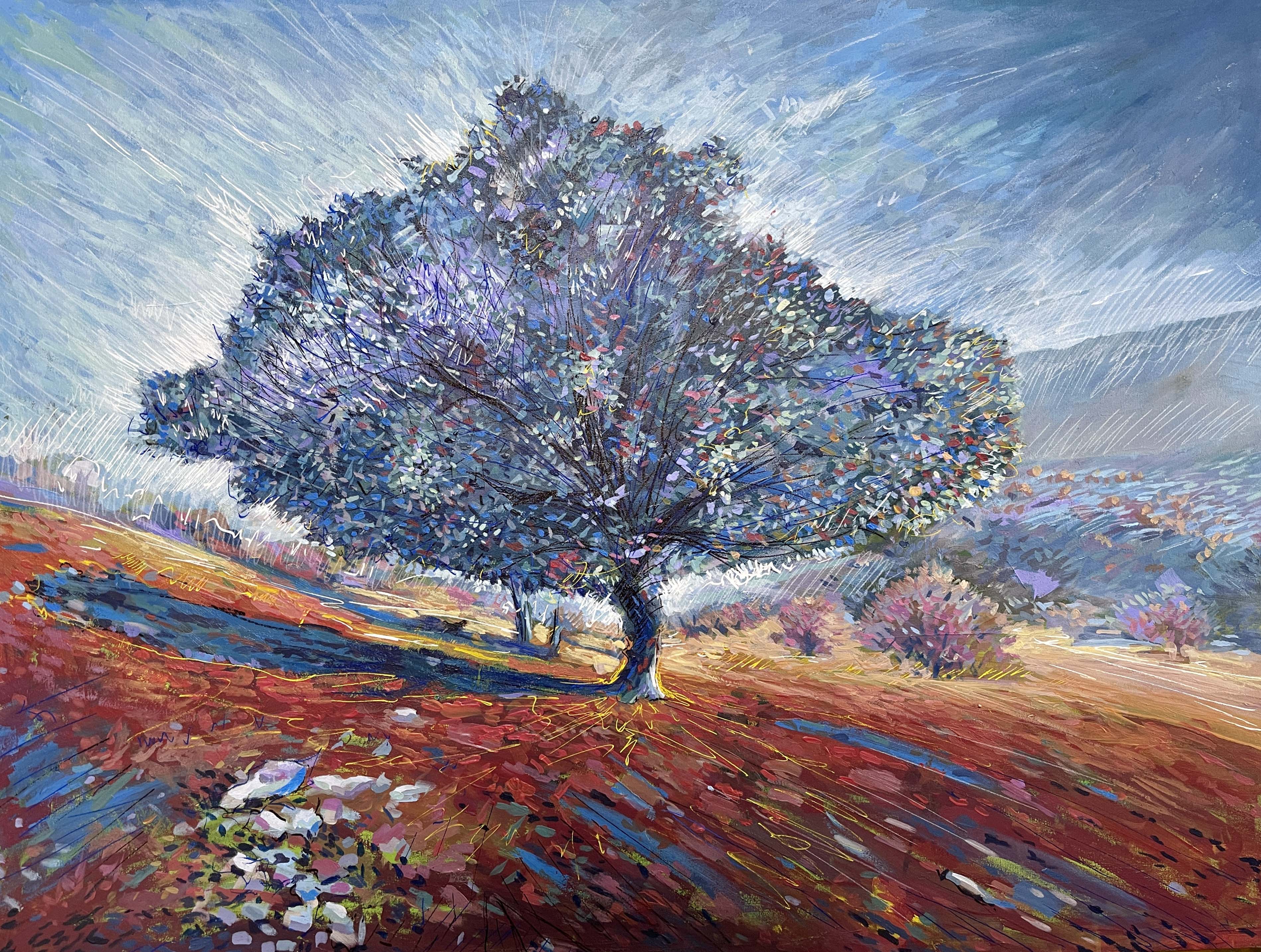 Artwork An oak tree in Ugarmak by ali rastroo Artwork An oak tree in Ugarmak by ali rastroo