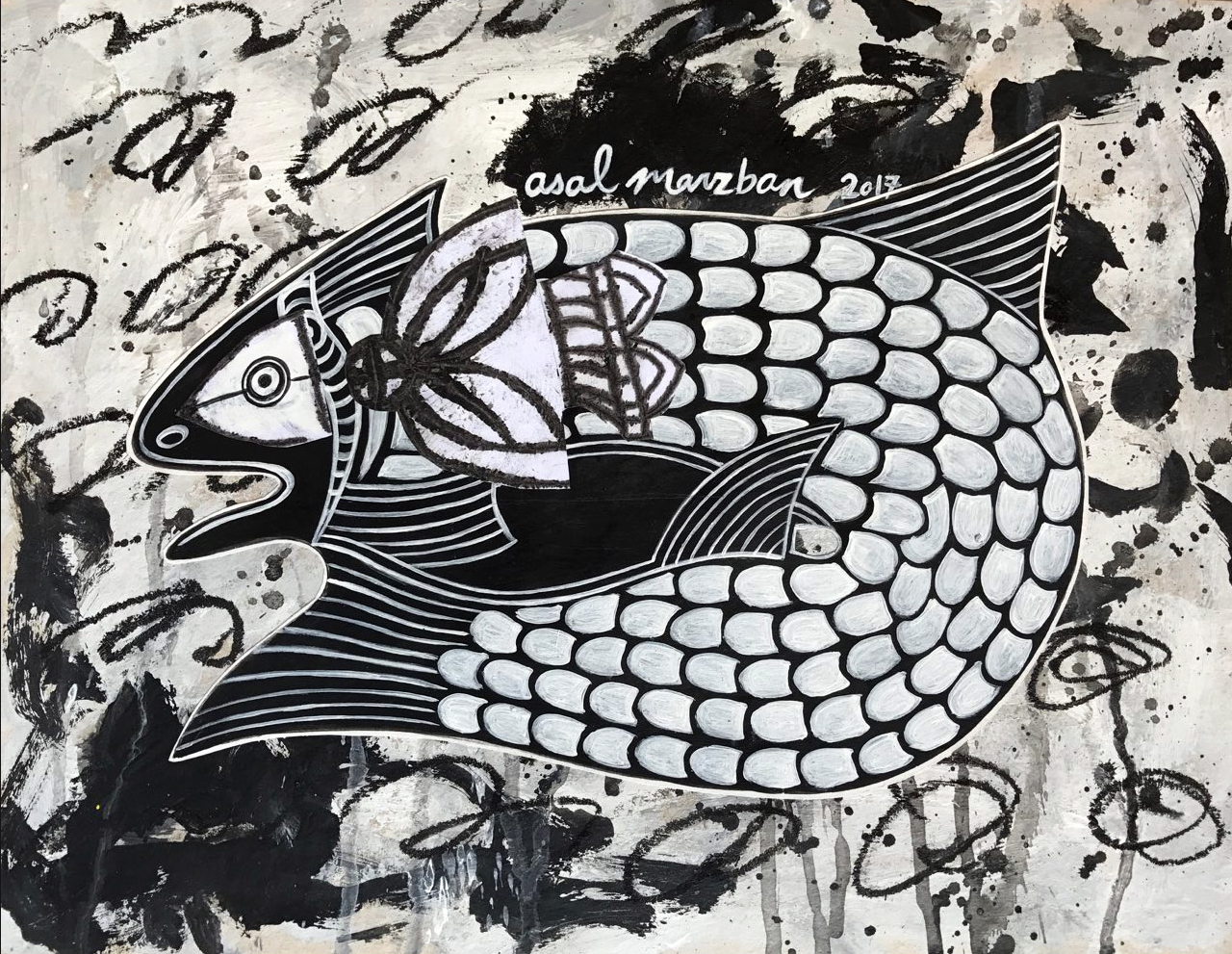 اثر حوض ماهی از عسل مرزبان اثر حوض ماهی از عسل مرزبان