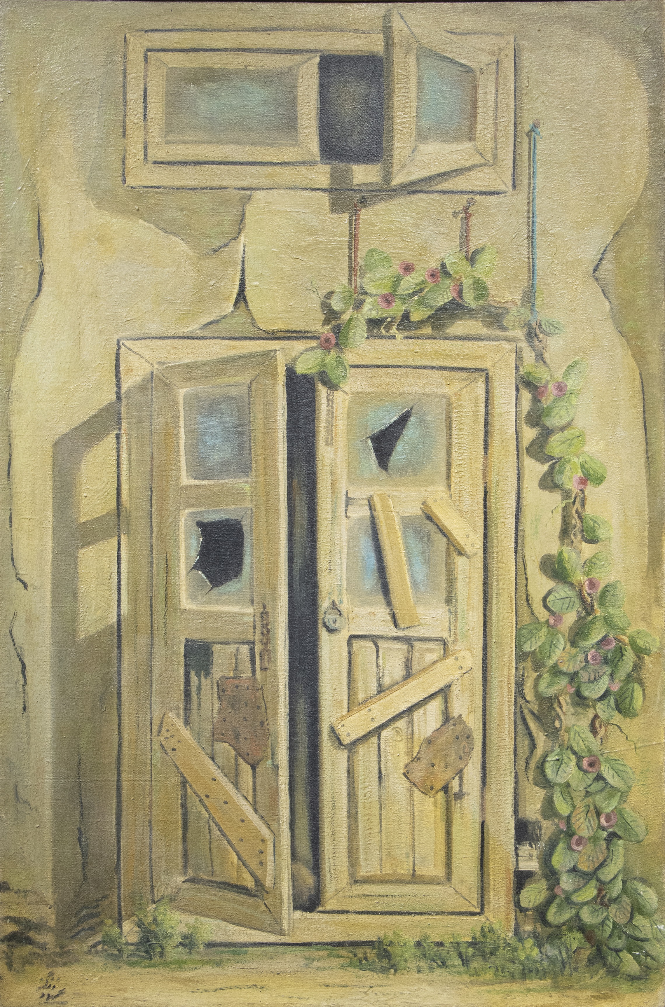 Artwork Door and flower by Mahmoud Zanganeh Artwork Door and flower by Mahmoud Zanganeh