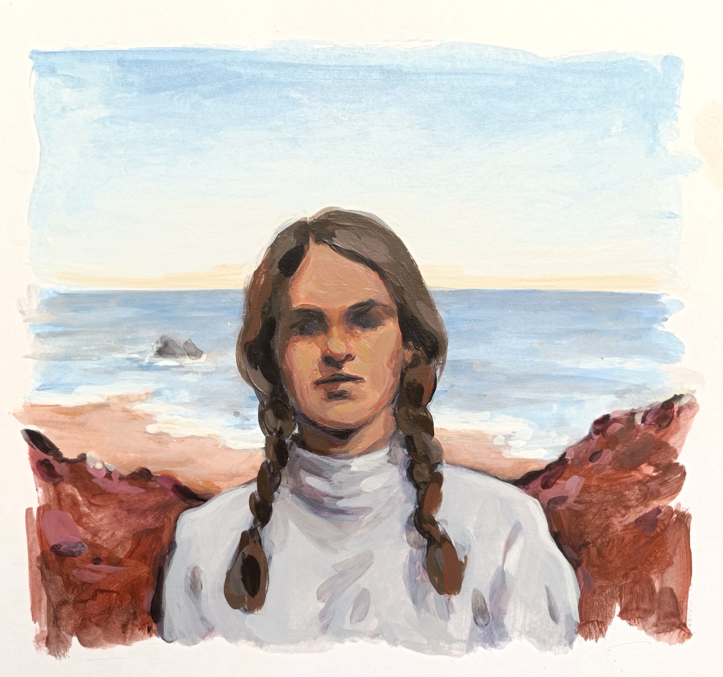 Artwork Red Beach by Mozhgan Madani Artwork Red Beach by Mozhgan Madani