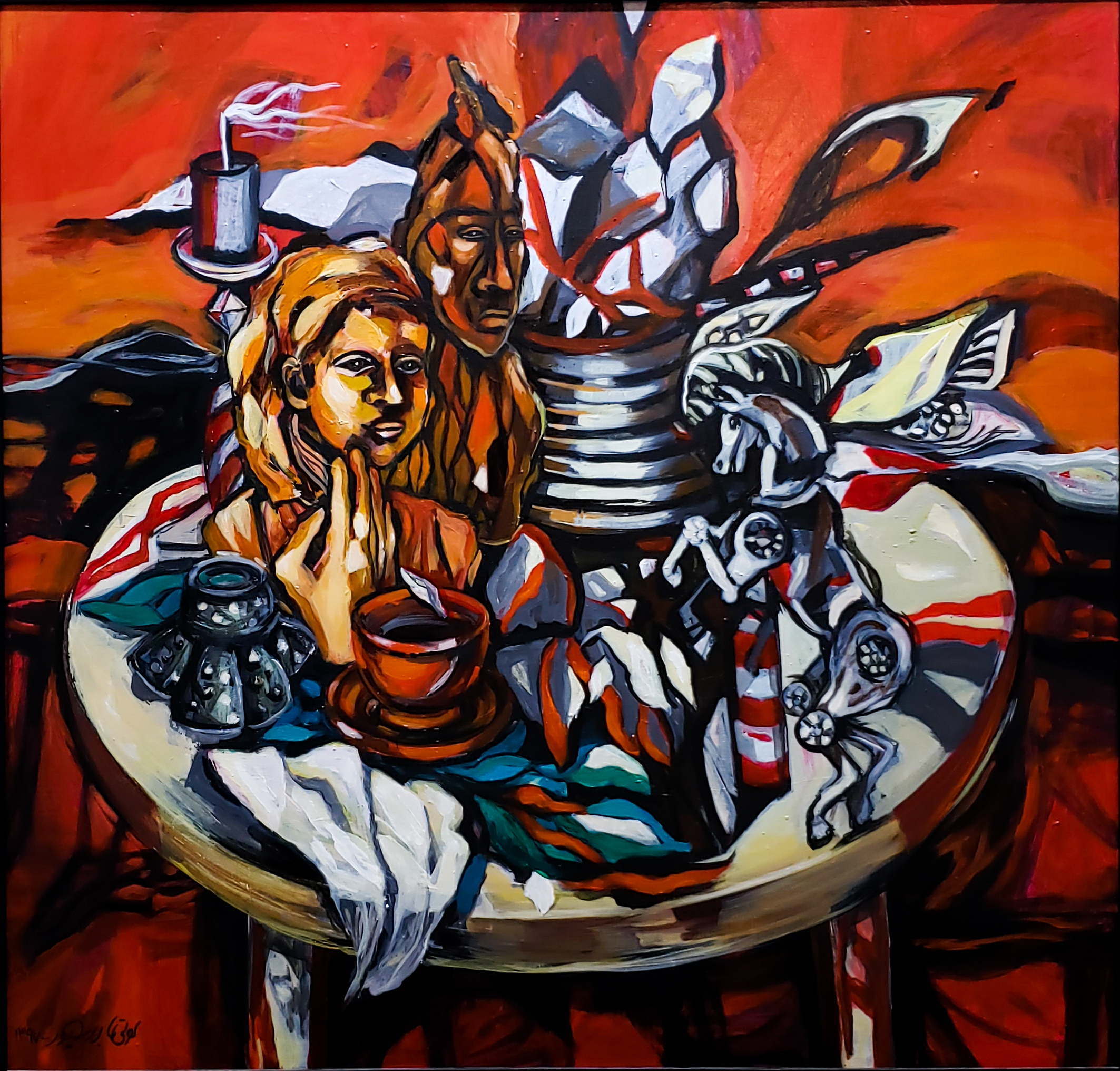 Artwork The memory of afternoon tea by Lolita Baratpour Artwork The memory of afternoon tea by Lolita Baratpour