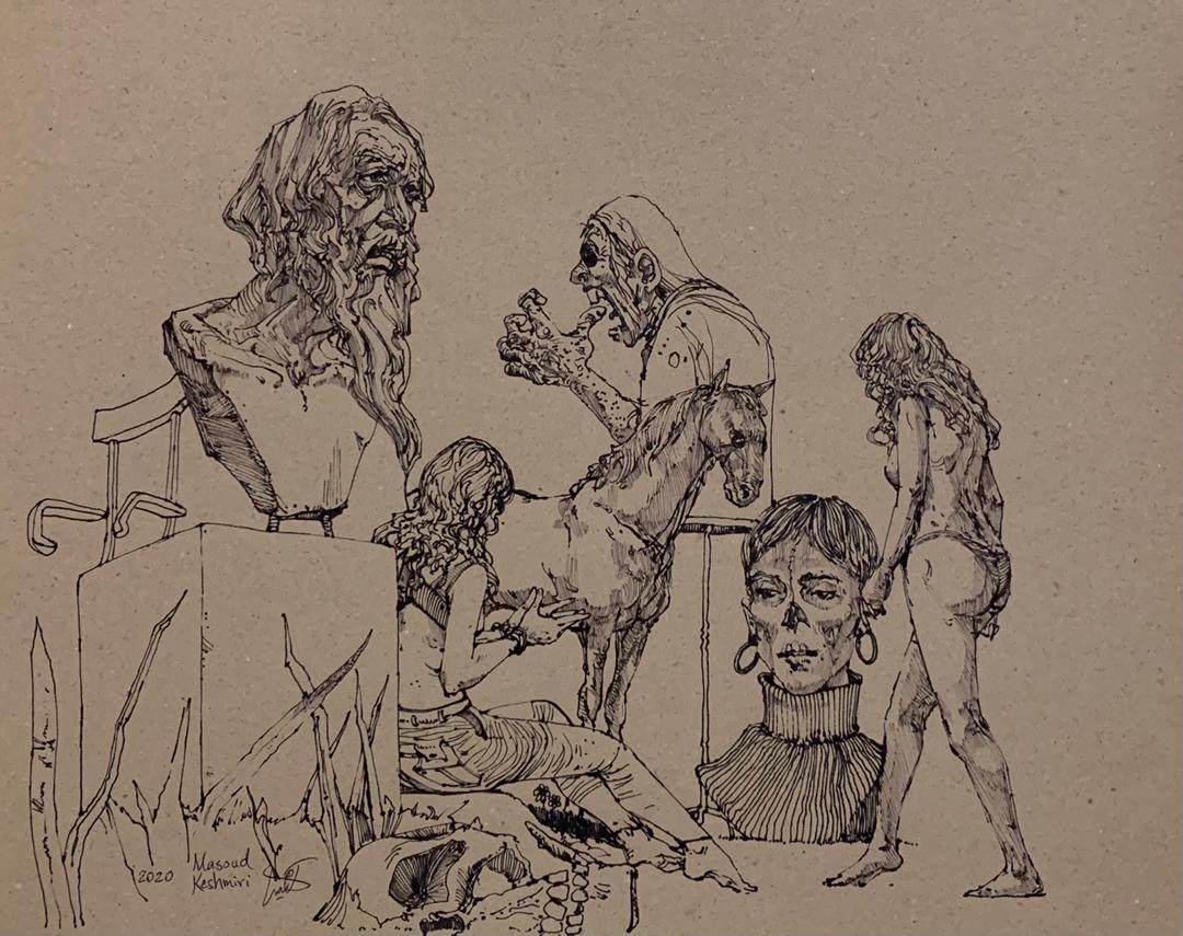 اثر بدون عنوان از مسعود کشمیری اثر بدون عنوان از مسعود کشمیری