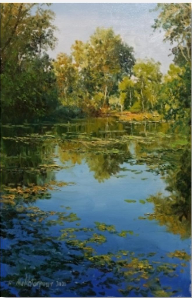 Artwork Green Pond by Faramarz Mokhtarpour Artwork Green Pond by Faramarz Mokhtarpour