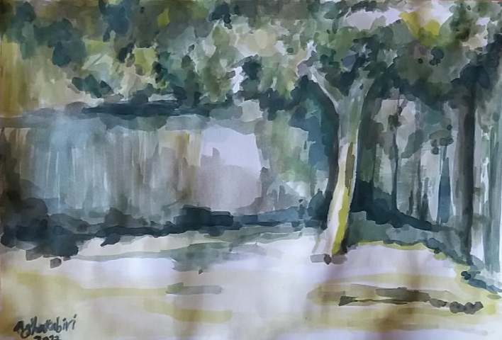 Artwork Green nature three by fatemeh aghakabiri Artwork Green nature three by fatemeh aghakabiri
