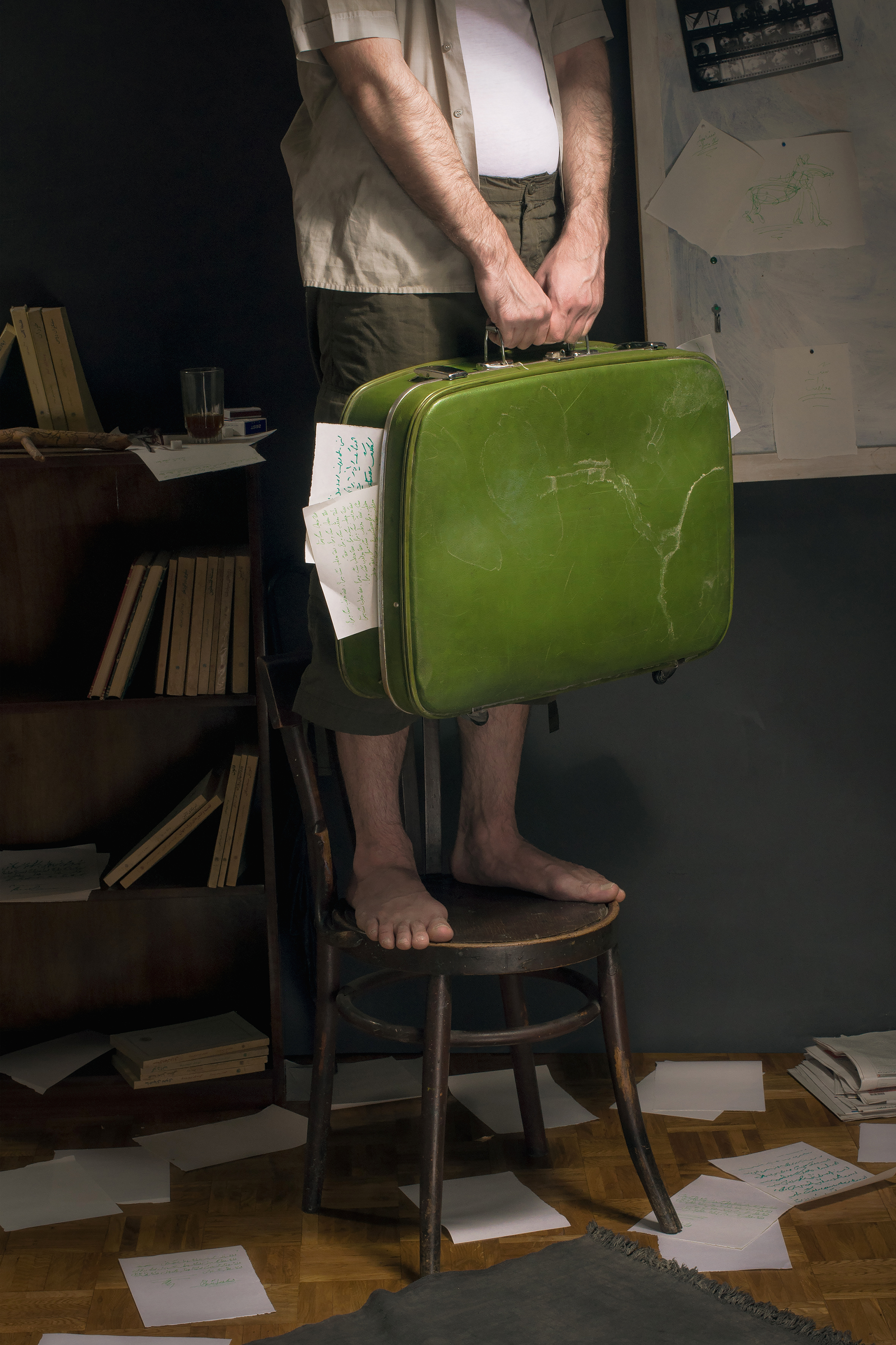 Artwork Green Suitcase by Mehrdad Emrani Artwork Green Suitcase by Mehrdad Emrani