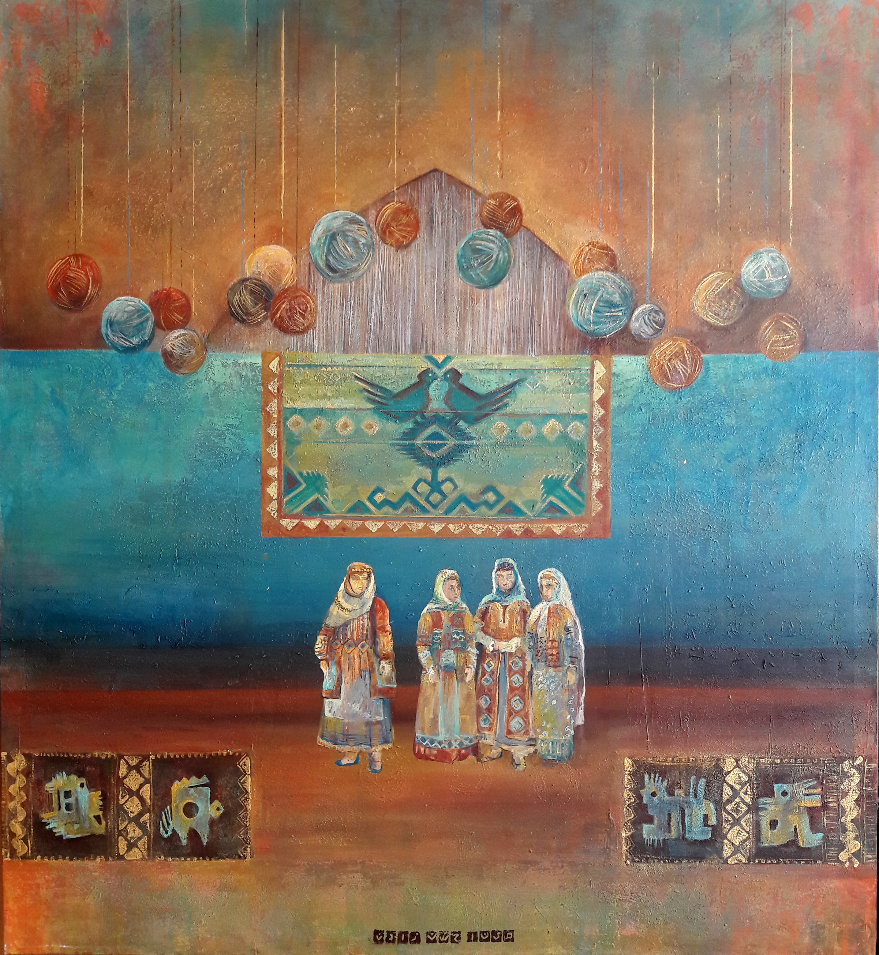 اثر دار قالی از مینا حسن زاده اثر دار قالی از مینا حسن زاده