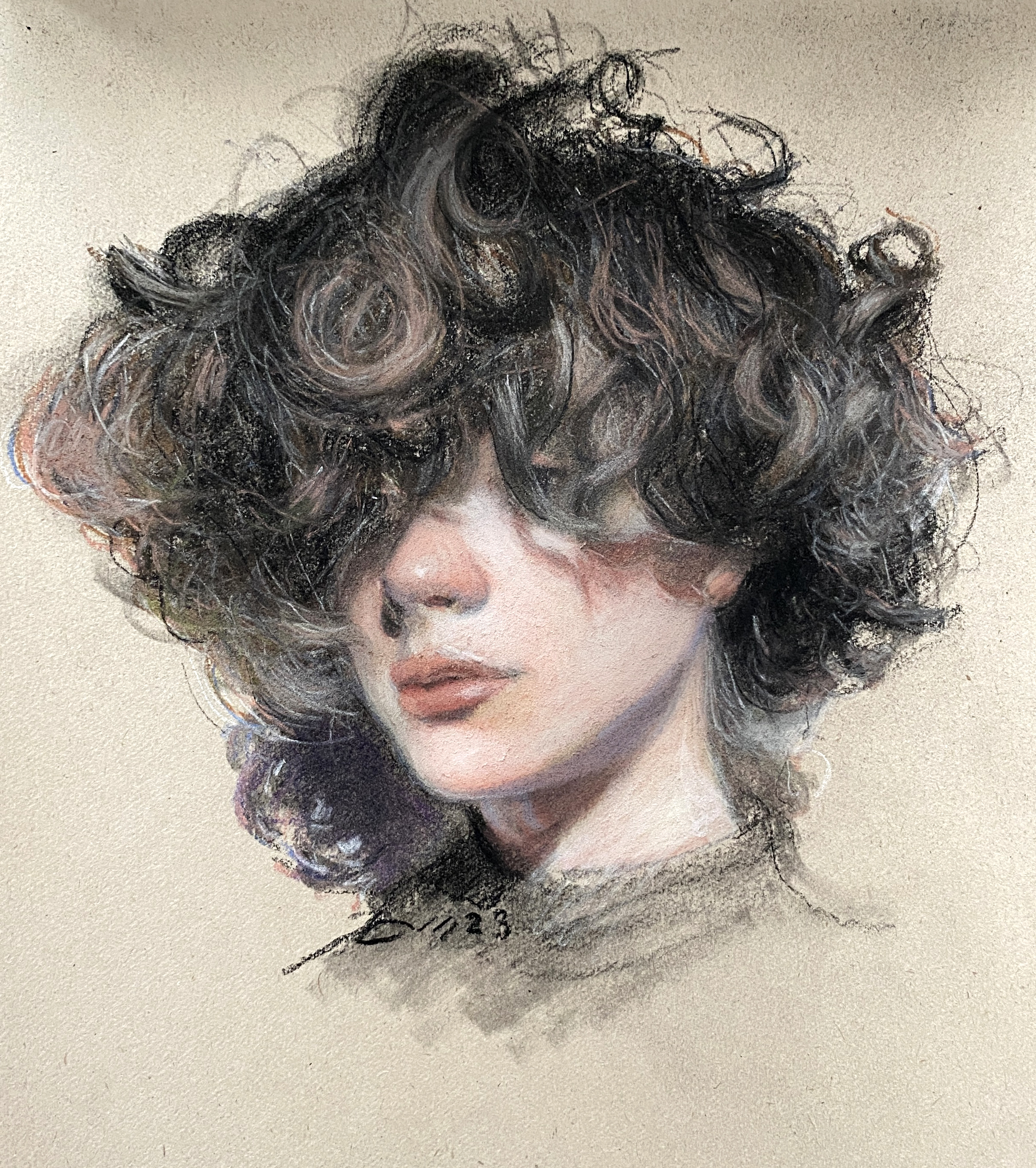 Artwork the girl with disheveled hairs by Yaser Mirzaee Artwork the girl with disheveled hairs by Yaser Mirzaee