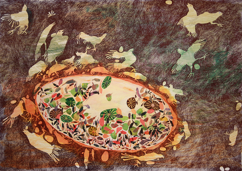 اثر گفتگوی مرغان (منطق الطیر) ۱ از مریم قادری اثر گفتگوی مرغان (منطق الطیر) ۱ از مریم قادری