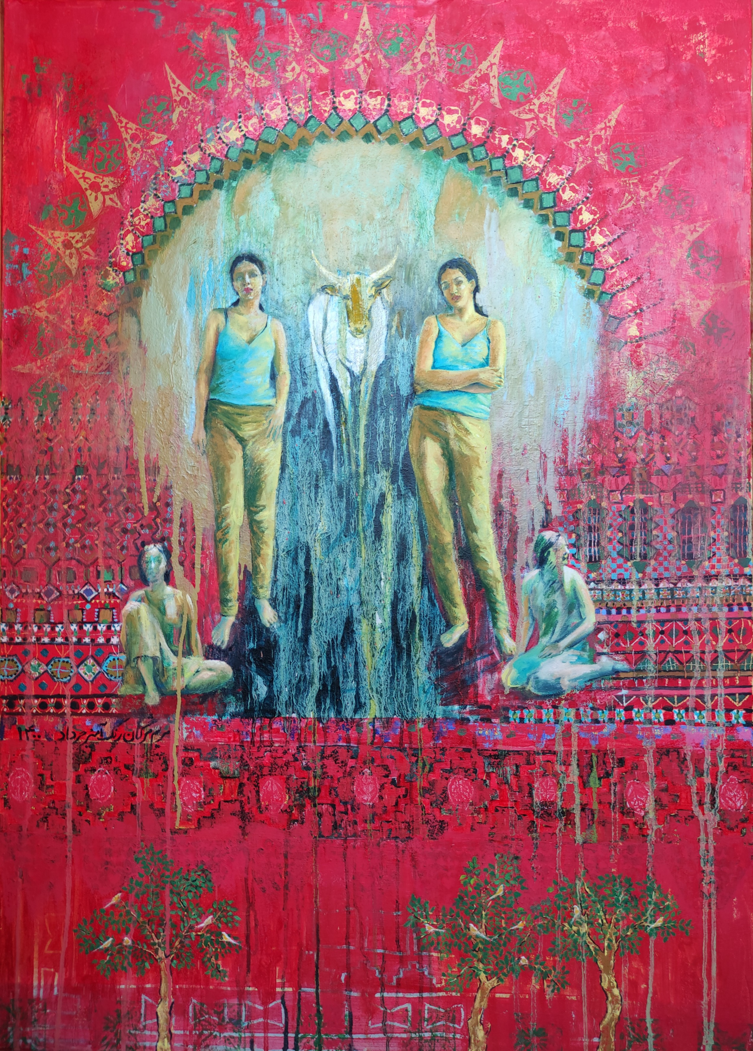 اثر بدون عنوان دوبیست از مریم رنگ آمیز اثر بدون عنوان دوبیست از مریم رنگ آمیز