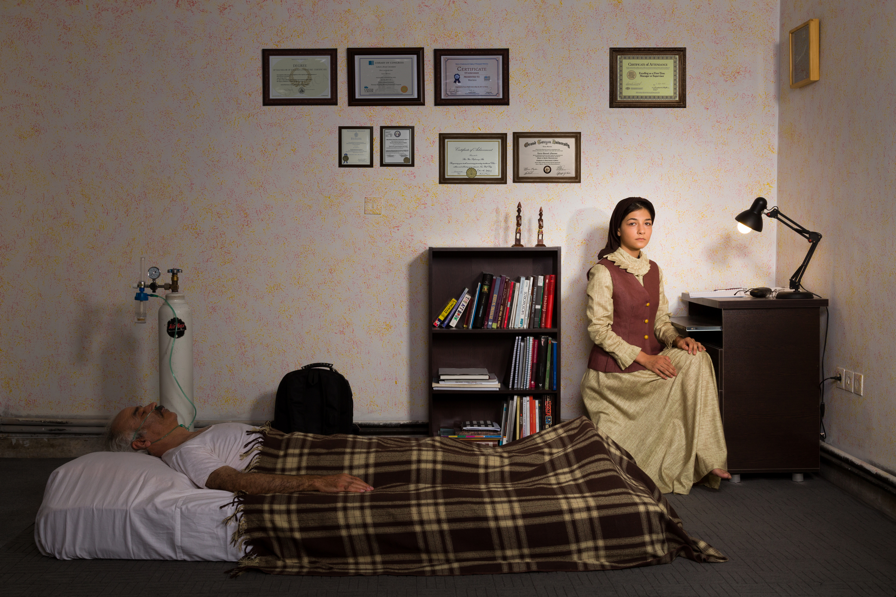 Artwork The girl and his sick father by Arsham Rezaei Artwork The girl and his sick father by Arsham Rezaei