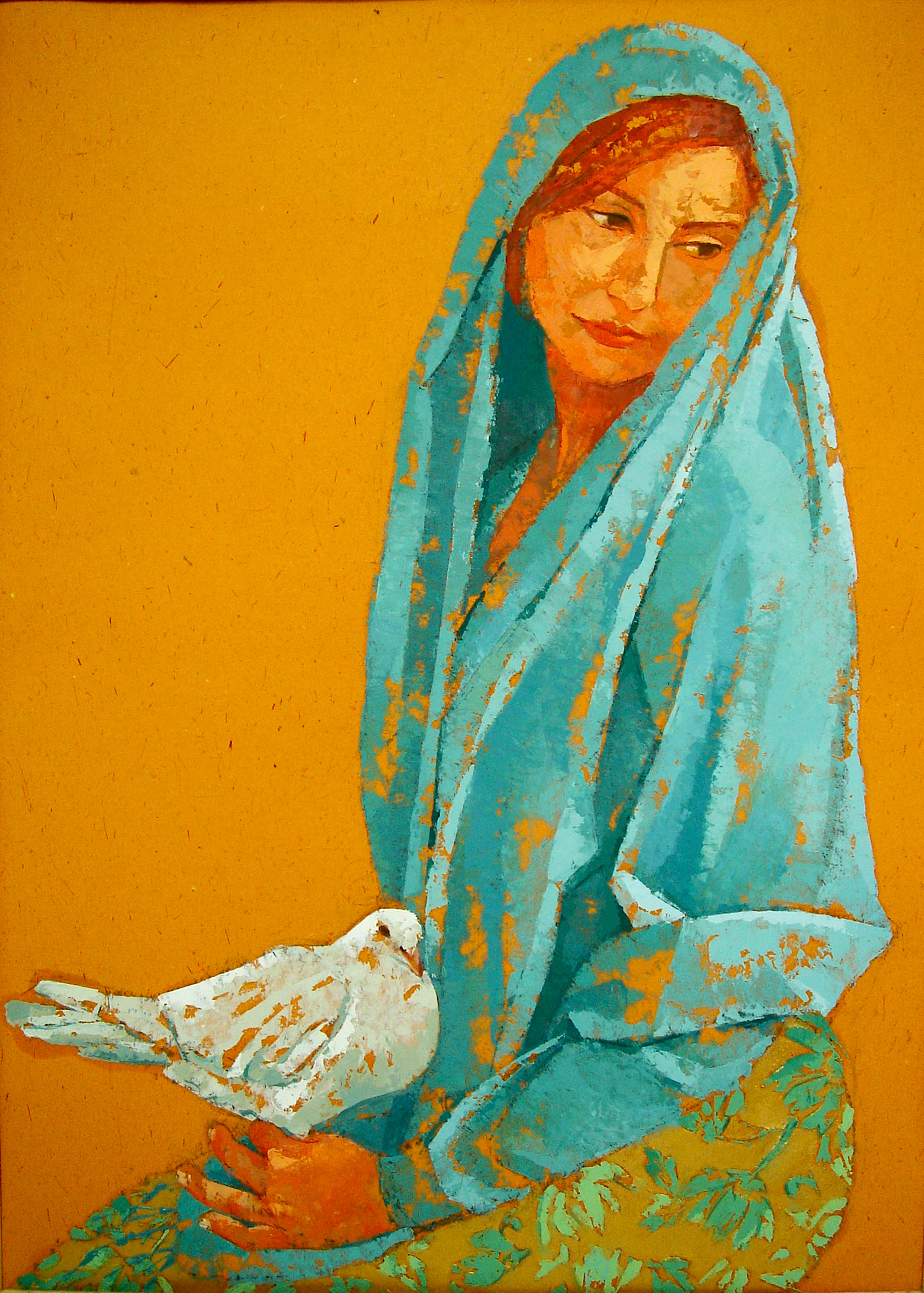 Artwork Blue scarf by Fariba Bahmani Artwork Blue scarf by Fariba Bahmani