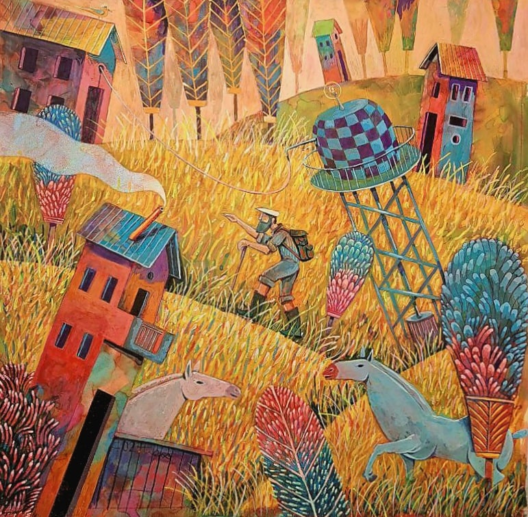 Artwork Red Tulip 2 by Kamal Tabatabaie Artwork Red Tulip 2 by Kamal Tabatabaie