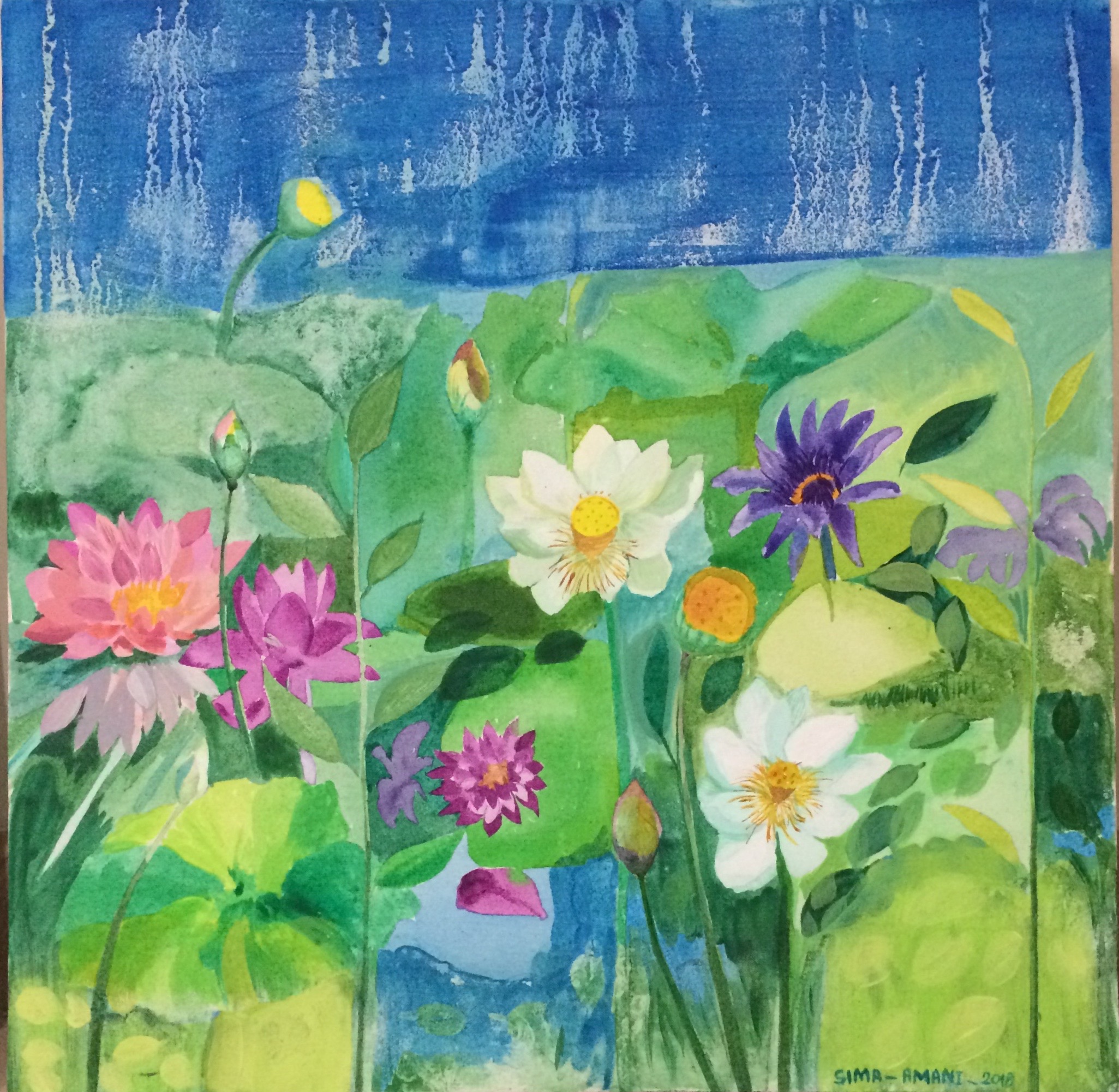 Artwork flower by Sima Amani Artwork flower by Sima Amani