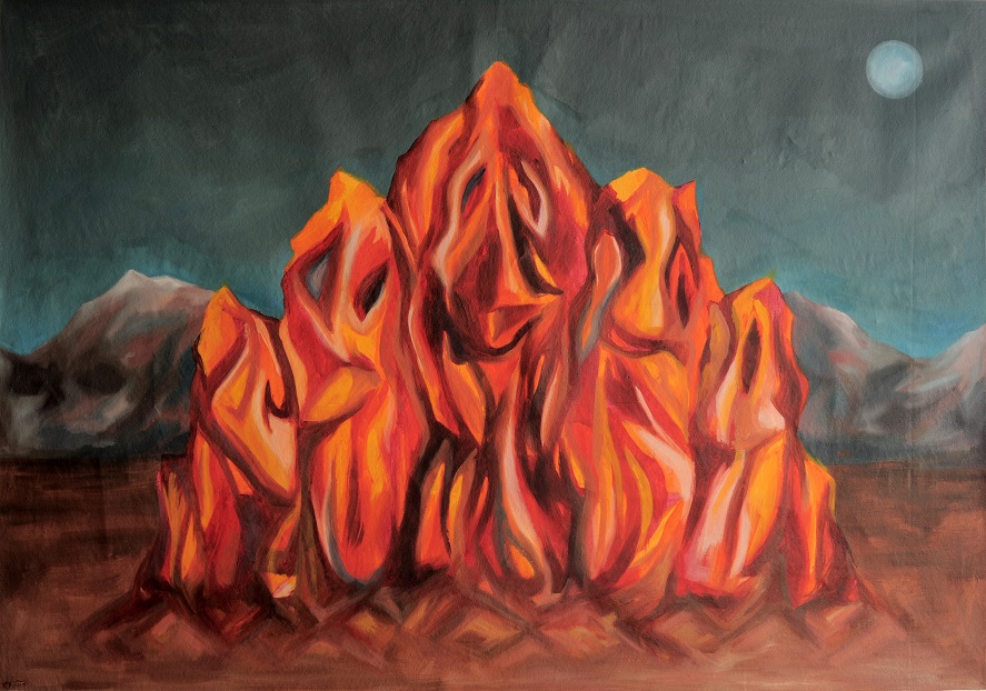 Artwork Fire Mountain by shabnam adber Artwork Fire Mountain by shabnam adber
