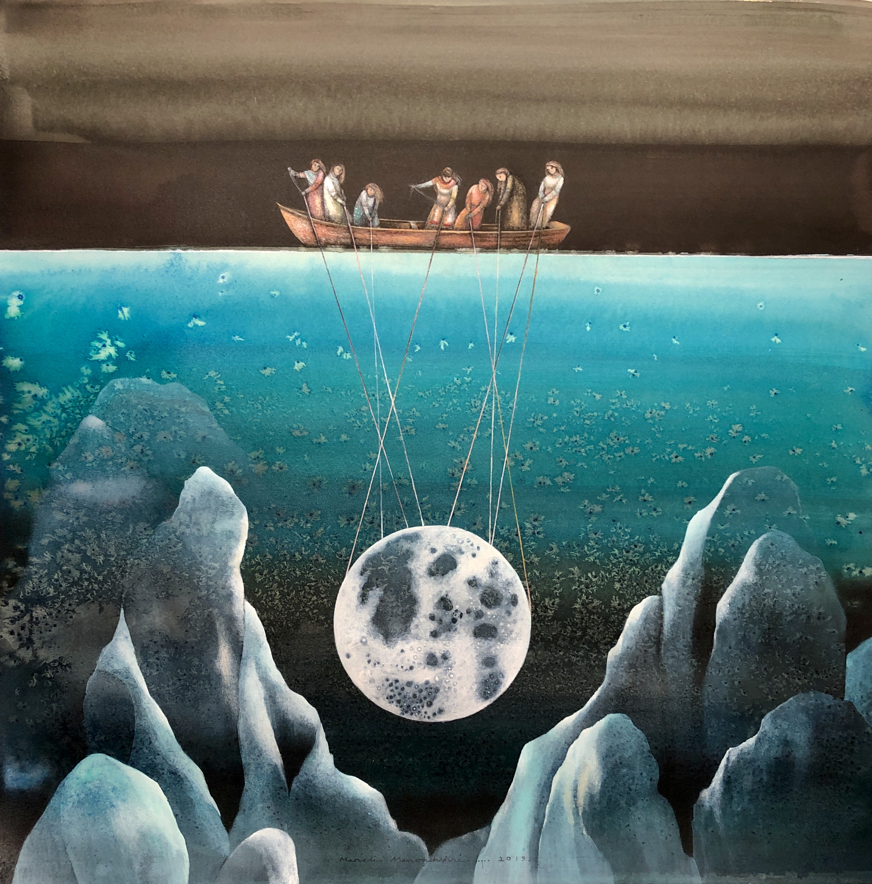 Artwork The Moon Did not Rise by maneli manouchehri Artwork The Moon Did not Rise by maneli manouchehri