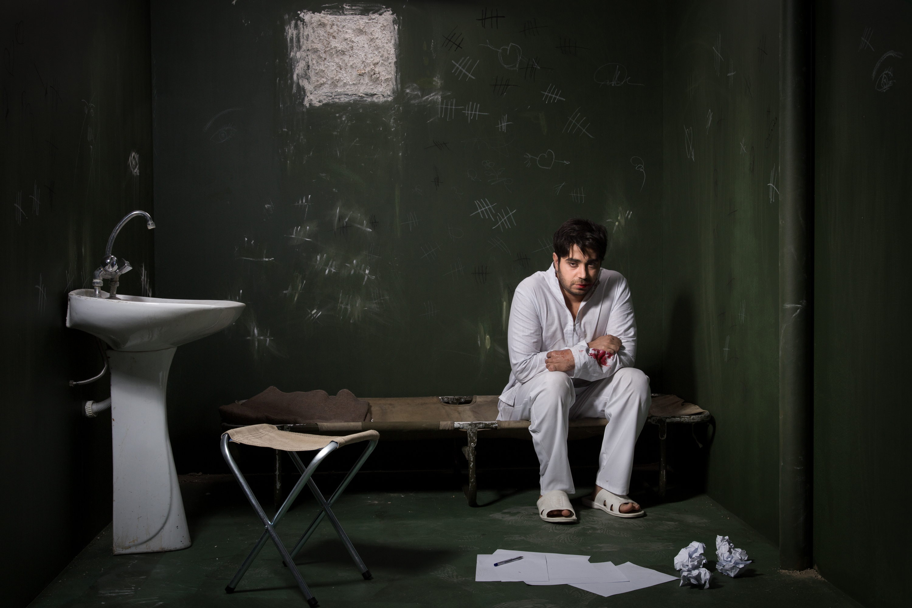 Artwork man in prison by Arsham Rezaei Artwork man in prison by Arsham Rezaei