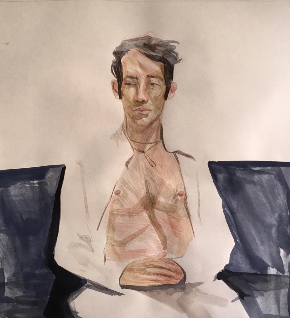 اثر پسر نشسته از شقایق ترابی اثر پسر نشسته از شقایق ترابی