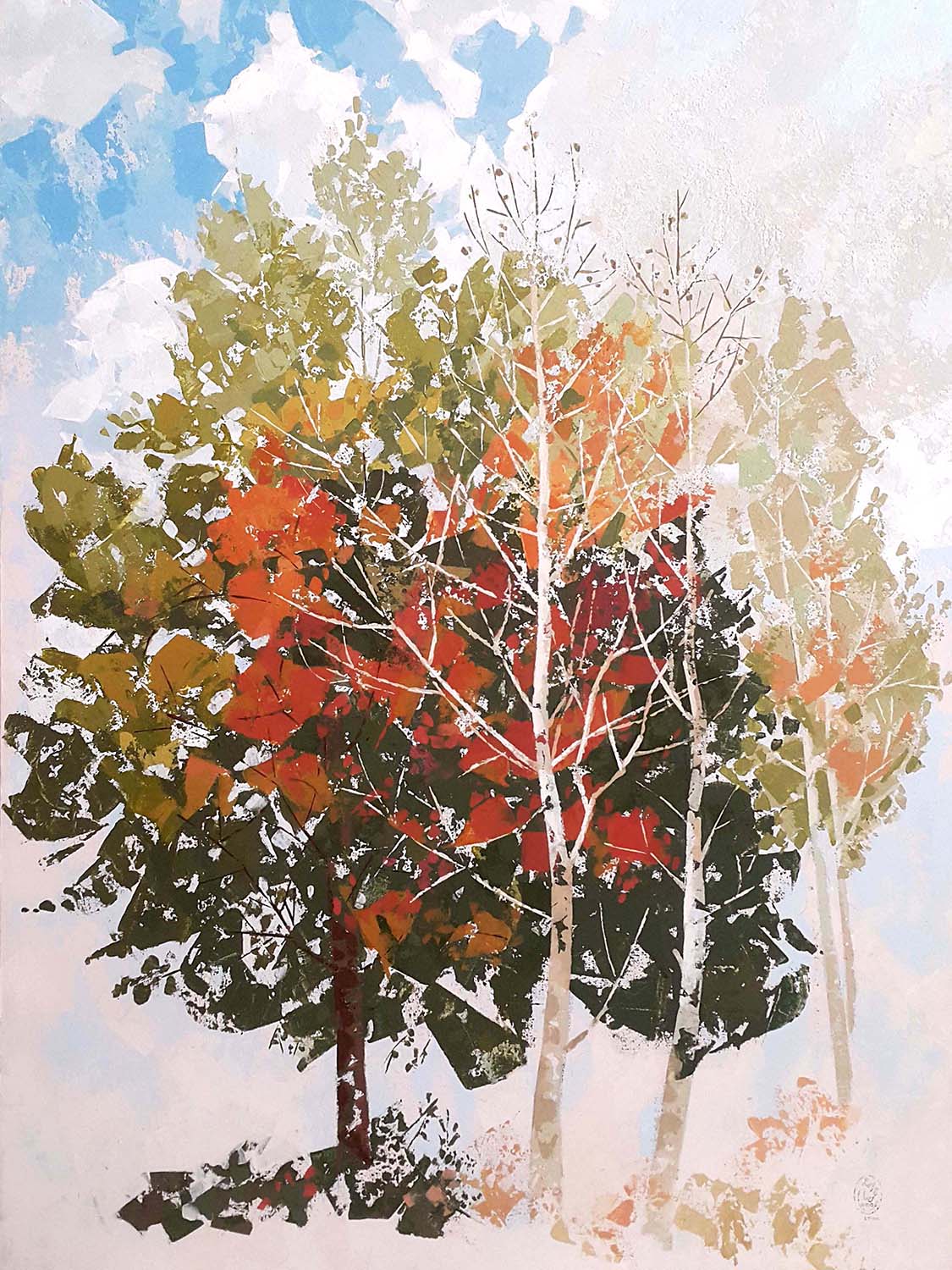 Artwork 3 trees by Fariba Bahmani Artwork 3 trees by Fariba Bahmani