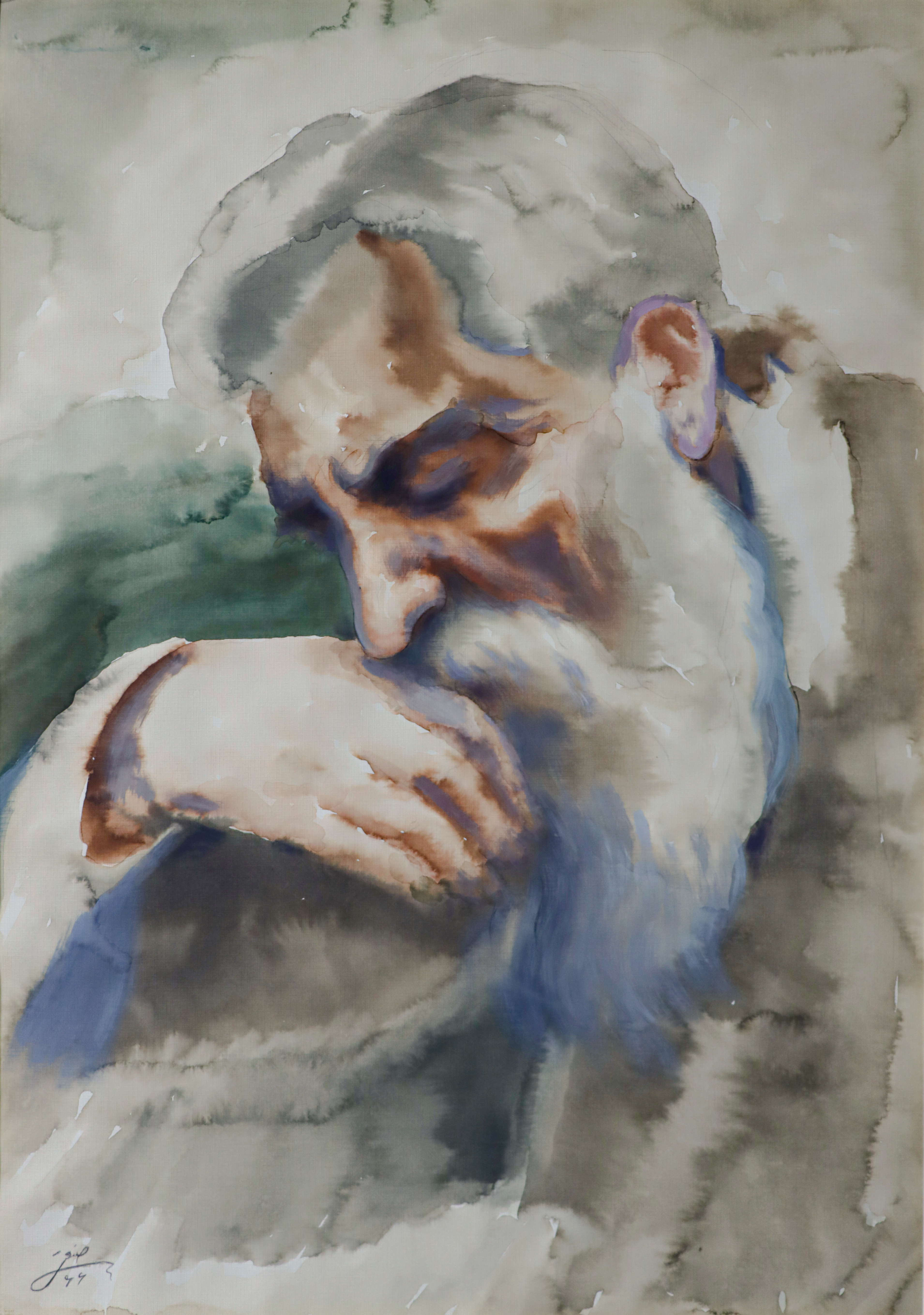 Artwork Auguste Rodin by Aliakbar Sanati Artwork Auguste Rodin by Aliakbar Sanati