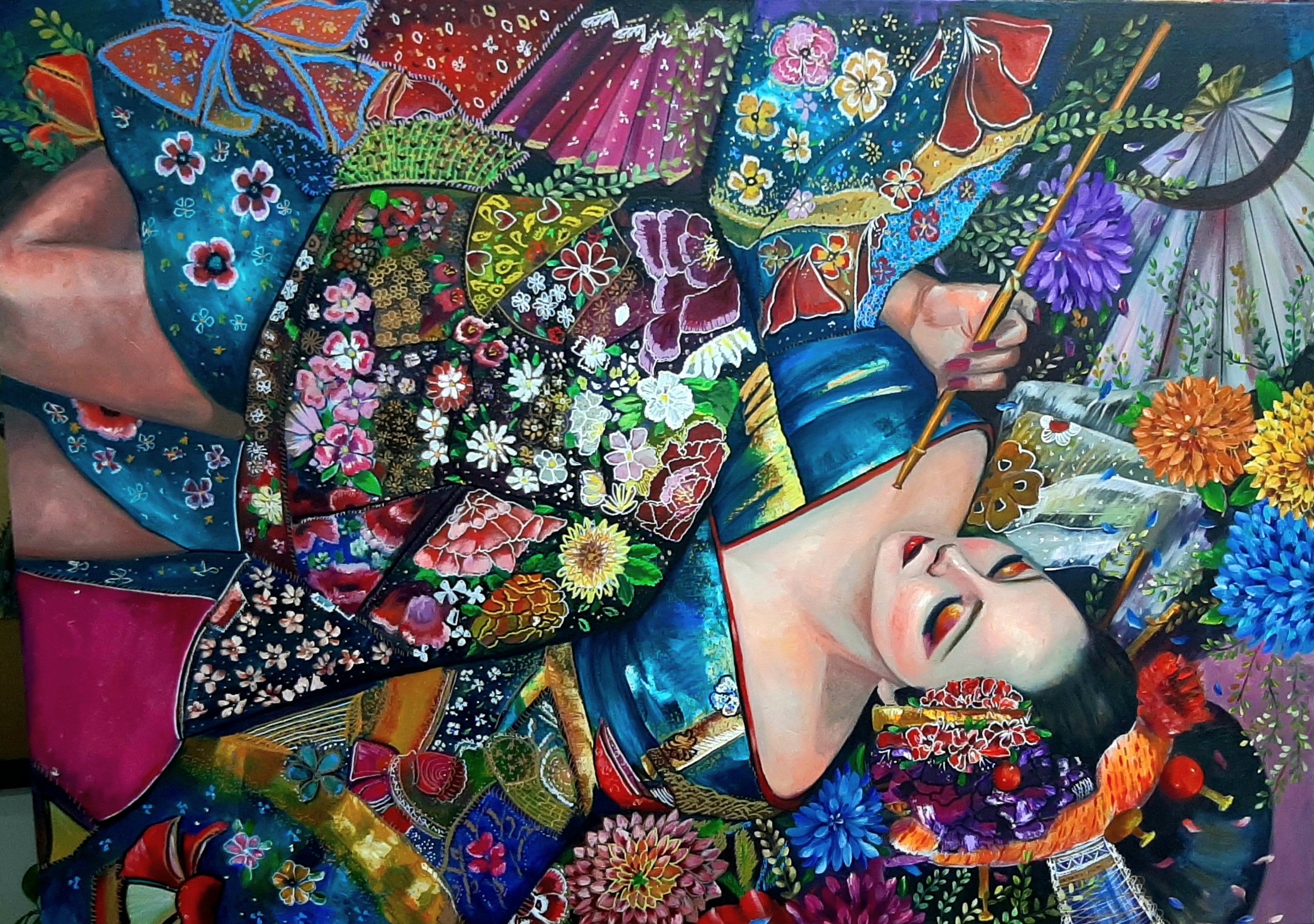 Artwork Woman in blue by Sepideh Bagheri Artwork Woman in blue by Sepideh Bagheri